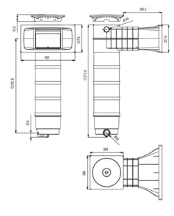 Filtre a cartouche SKIMFILTRE Weltico A400 ELEGANCE C7 beton liner 24m³/h - Détails du filtre à cartouche SKIMFILTRE Weltico A400 ELEGANCE