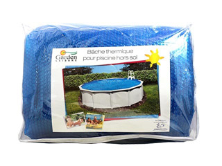 Couverture d'ete a bulles Garden Leisure piscine hors-sol 3.65X7.31m