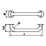 Rampe de securite FLEXINOX pour spa - Dimensions de la rampe de sécurité FLEXINOX pour spa
