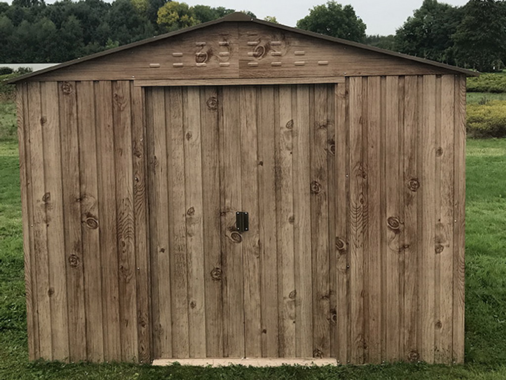 Abri de jardin metal imitation bois WOODGRAIN Duramax 4,75 m²