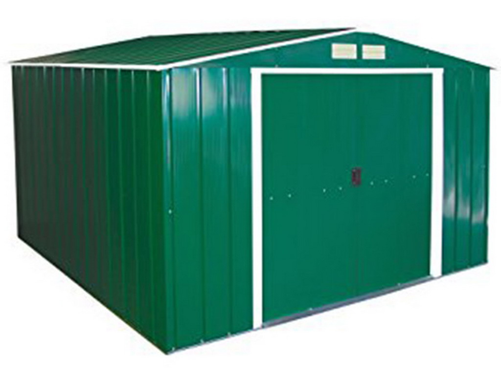 Abri de jardin metal vert pin Duramax 9,75m²