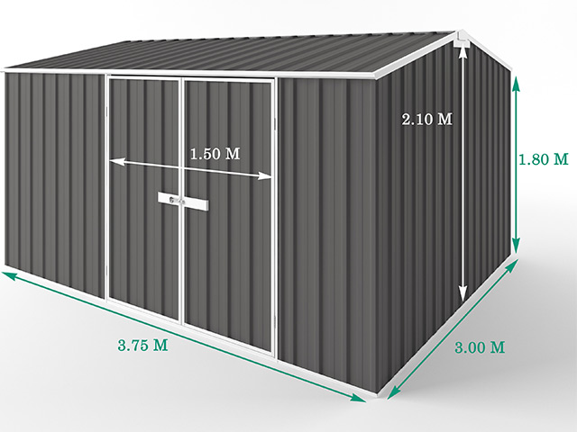 Abri de jardin metal COLORBOND EasyShed 11,25 m² - Dimensions de l'abri de jardin métal COLORBOND EasyShed 11,25 m²