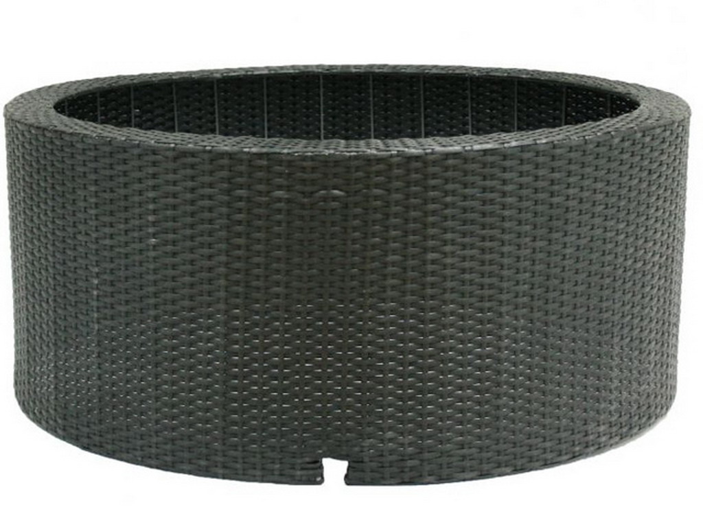 Decowall WICKER I noir Ubbink pour bassin fontaine de jardin Ø68cm