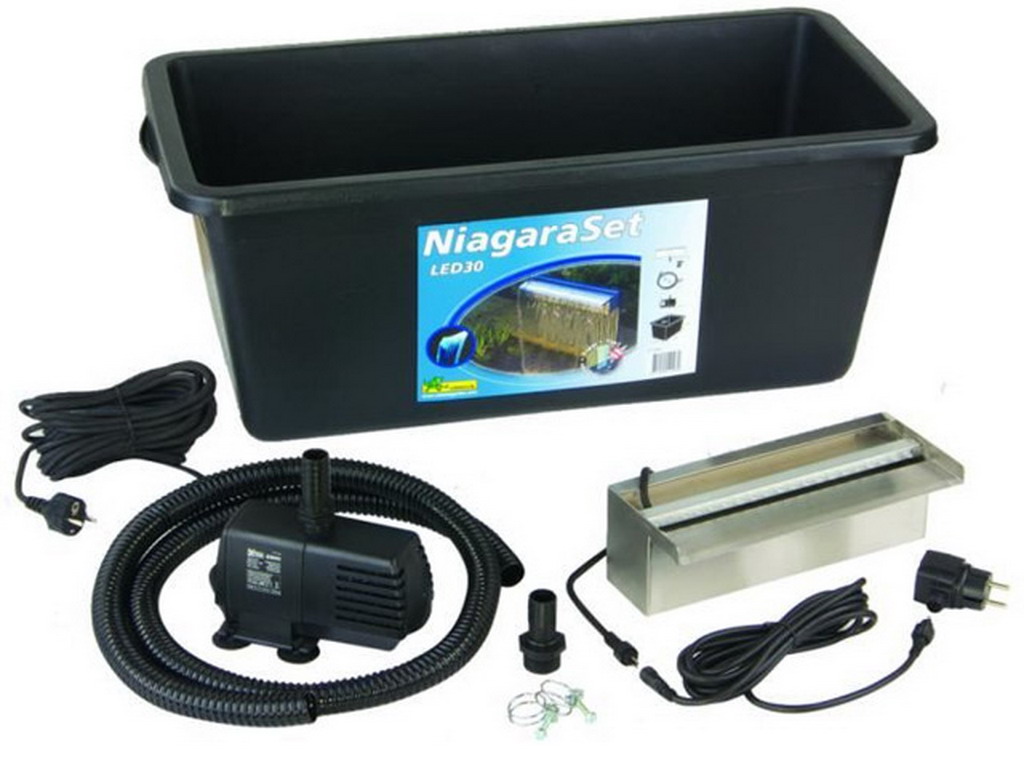 SET cascade design NIAGARA 30 LED + pompe Ubbink