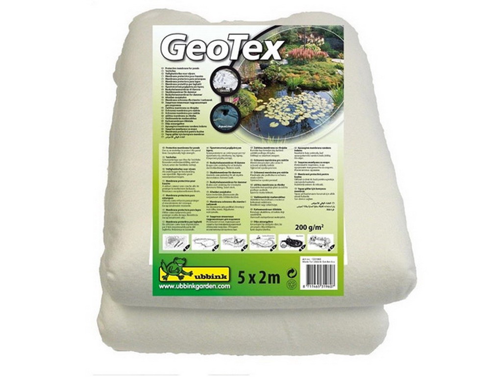 Feutre geotextile pour bassins de jardin 200g/m² 2x5m Ubbink