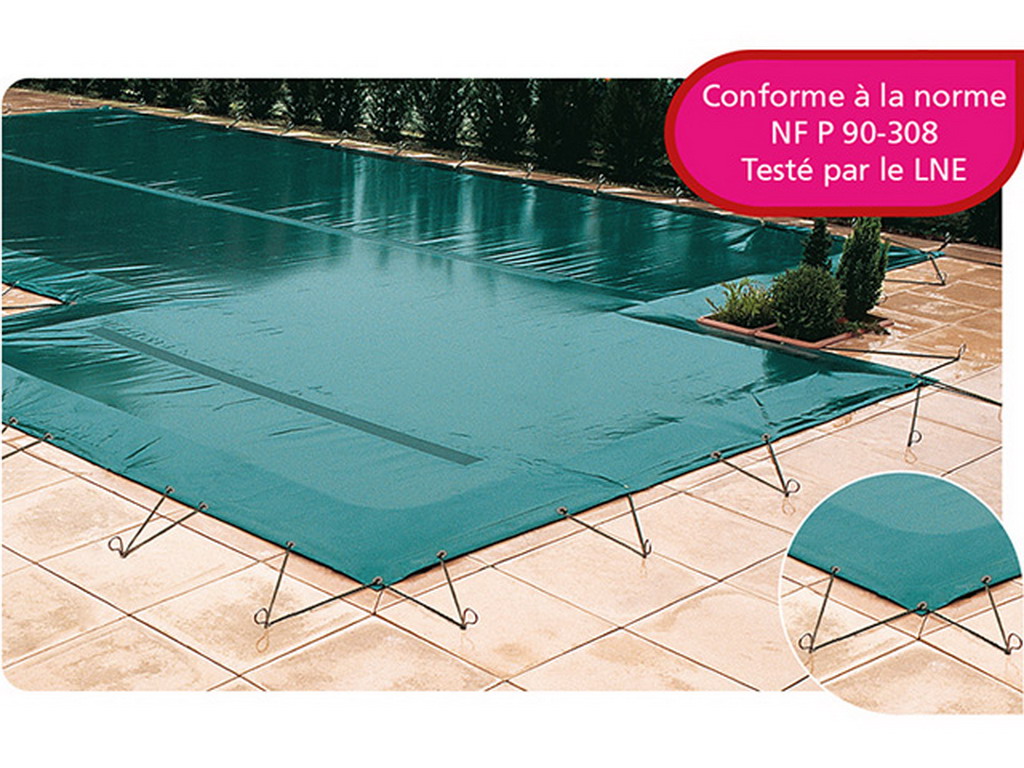 Couverture d'hivernage opaque piscine WALU SAND Walter Amande/beige
