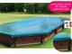 Couverture d'hivernage opaque piscine WALU FIX Walter Sable/sable 12x6m