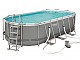 Kit piscine Bestway Power Steel Frame Pools ovale 549x274x122cm filtration cartouche