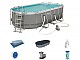 Kit piscine Bestway Power Steel Frame Pools ovale 549x274x122cm filtration cartouche - Autre vue