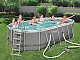 Kit piscine Bestway Power Steel Frame Pools ovale 549x274x122cm filtration cartouche - Autre vue