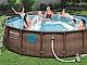 Kit piscine Bestway POWER STEEL SWIM VISTA POOL ronde Ø488x122cm aspect tresse avec hublots - Autre vue