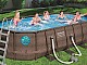 Kit piscine Bestway POWER STEEL SWIM VISTA POOL ovale 549x274x122cm aspect tresse avec hublots - Autre vue