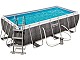 Kit piscine rectangulaire Bestway POWER STEEL FRAME POOL aspect Tresse 412x201x122cm filtration cartouche