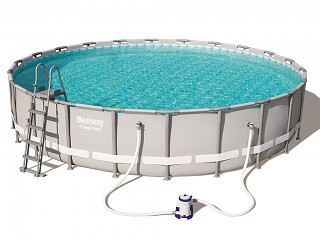 Kit piscine tubulaire Bestway POWER STEEL FRAME POOL ronde Ø671x132cm a cartouche