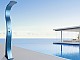 Douche d'exterieur aluminium Formidra BELLAGIO avec mitigeur coloris bleu - Autre vue