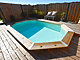 Piscine bois Ubbink SUNWATER octogonale 300x490x120cm liner bleu - Autre vue