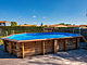 Piscine bois Ubbink SUNWATER octogonale 300x490x120cm liner bleu - Autre vue