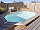 Piscine bois Ubbink SUNWATER octogonale 300x490x120cm liner bleu - Autre vue