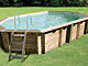 Piscine bois Ubbink SUNWATER octogonale 300x490x120cm liner beige - Autre vue