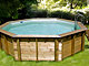 Piscine bois Ubbink OCEA octogonale Ø430x120cm liner gris - Autre vue