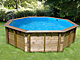 Piscine bois Ubbink OCEA octogonale Ø580x130cm liner gris - Autre vue