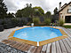 Piscine bois Ubbink OCEA octogonale Ø580x130cm liner gris - Autre vue