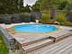 Piscine bois Ubbink OCEA octogonale Ø580x130cm liner gris - Autre vue