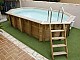 Piscine bois Ubbink OCEA octogonale 355x550x120 liner beige - Autre vue