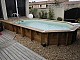 Piscine bois Ubbink OCEA octogonale 355x550x120 liner beige - Autre vue