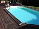 Piscine bois Ubbink OCEA octogonale 355x550x120 liner beige - Autre vue