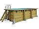 Piscine bois Ubbink URBANPOOL rectangulaire 250x450x140cm liner beige