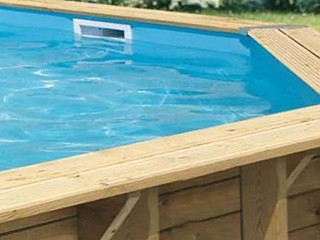 Liner piscine hors-sol Ubbink 355x490xH130cm 75/100eme coloris bleu
