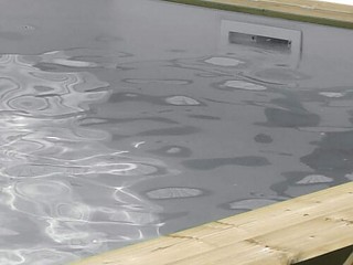 Liner piscine hors-sol Ubbink 355x550xH120cm 75/100eme coloris gris