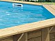 Liner piscine hors-sol Ubbink 400x610xH120cm 75/100eme coloris bleu