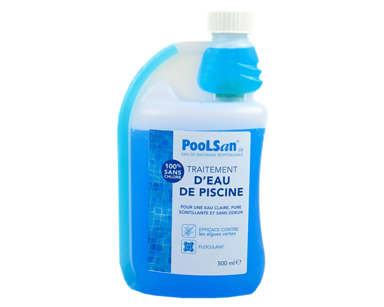 Bouteille doseuse Desinfectant Poolsan sans chlore piscine 500ml