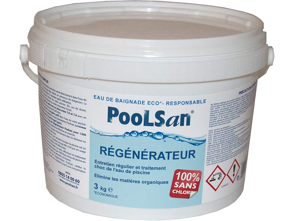 Regenerateur clarifiant piscine Poolsan seau 3 kg