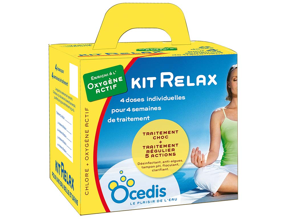 Traitement mensuel oxygene actif Ocedis KIT RELAX pour piscine 30m³