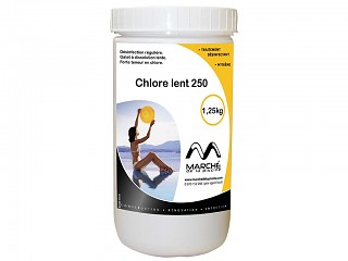 Galets de chlore lent AquaPiscine 250g pot 1,25kg