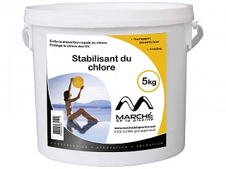 Stabilisant du chlore piscine AquaPiscine poudre en seau 5kg