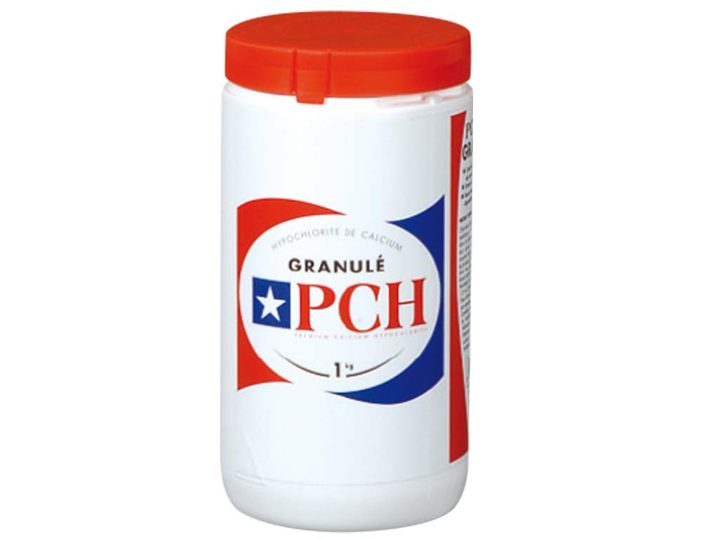 Desinfectant piscine rapide chlore sans stabilisant PCH Granule Ocedis pot 1kg