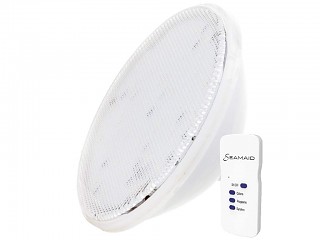 Lampe Seamaid PAR56 plate eclairage RVB 90 led 510lm 16w projecteur piscine + telecommande