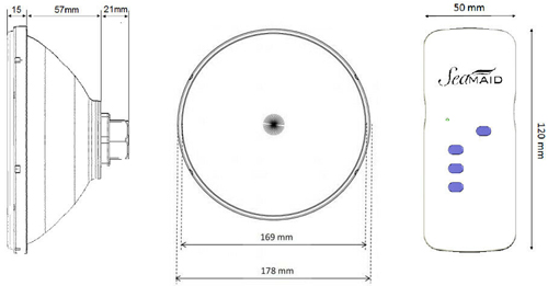 Lampe par56 ECOPROOF Seamaid 90 LED eclairage couleur 510 lm 16W avec telecommande - Caractéristiques de la lampe Seamaid