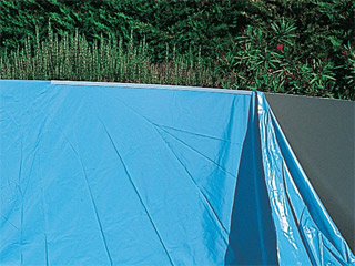 Liner overlap AQUABLUE Aqualux bleu 20/100eme piscine ronde 3.0m x 0.9m