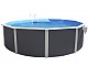 Kit piscine hors-sol acier Toi ANTHRACITE PRESTIGIO 120 ronde Ø350x120cm filtre a sable