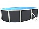 Kit piscine hors-sol acier Toi ANTHRACITE MALLORCA ovale 500x366x120cm filtre a sable