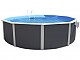 Kit piscine hors-sol acier Toi ANTHRACITE CANARIAS ronde Ø350x120cm filtre a sable