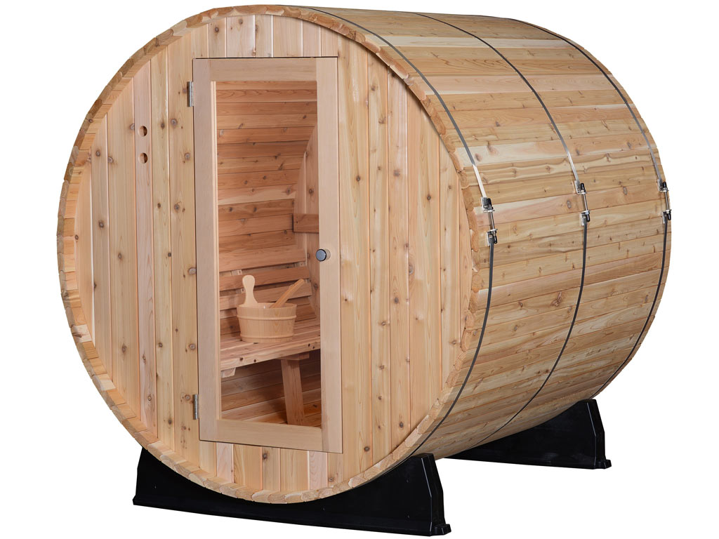 Sauna d'exterieur Harvia Sentiotec tonneau pinacle 4 personnes