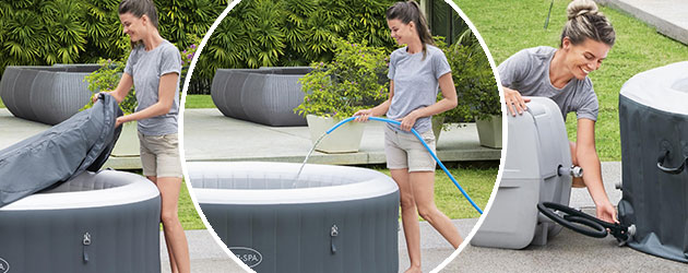 Spa gonflable Bestway LAY-Z-SPA BALI AirJet Ø180x66cm 2/4 places - Spa gonflable Bestway LAY-Z-SPA BALI Détente et relaxation au programme