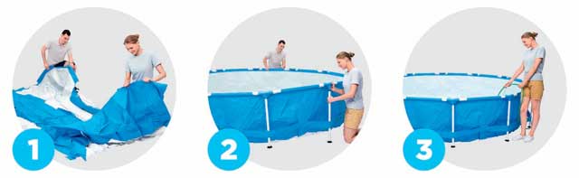 Kit piscine Bestway STEEL PRO FRAME POOL ronde Ø396x 76cm filtration cartouche - Avantages des piscines Bestway STEEL PRO FRAME POOL