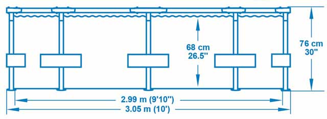 Kit piscine Bestway STEEL PRO MAX ronde Ø305x 76cm - Caractéristiques techniques Bestway STEEL PRO MAX